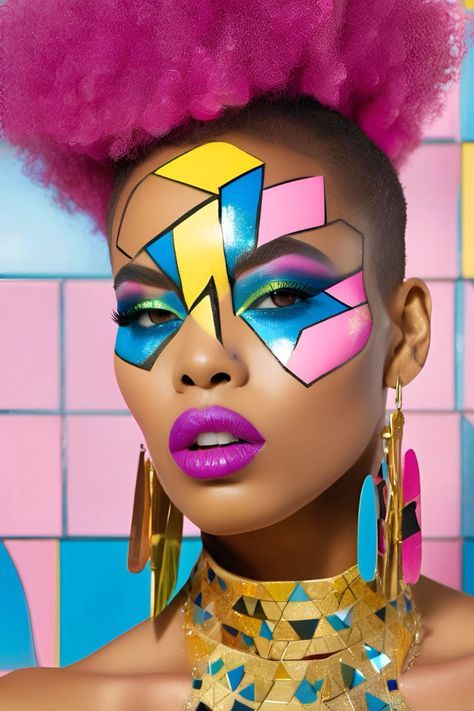 Avant Garde Makeup Editorial, Extreme Makeup Looks, Futuristic Makeup, Vibrant Makeup, Extreme Makeup, Extreme Fashion, High Fashion Makeup, Avant Garde Makeup, Drag Makeup