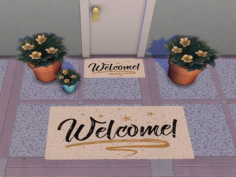 PastelStyle's Welcome home Doormat Sims 4 Doormat Cc, Greeting Sign, Sims Community, Sims 4 Houses, Ts4 Cc, Cc Finds, Electronic Art, Holiday Items, Sims 4 Custom Content