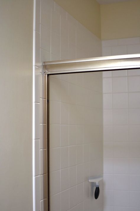 How To Take Off Glass Shower Doors, Shower Sliding Door Makeover, How To Remove Shower Doors, How To Remove Glass Shower Doors, Remove Glass Shower Doors, Removing Glass Shower Doors, Shower Door Replacement Ideas, Removing Shower Doors, Gold Shower Door