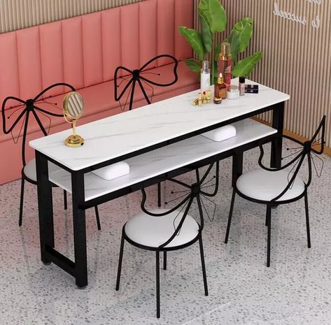 Modern Manicure, Nail Tables, Nail Salon Furniture, Chic Manicure, Nail Salon Decor, Harmony House, Manicure Table, Table And Chair Set, Salon Interior Design