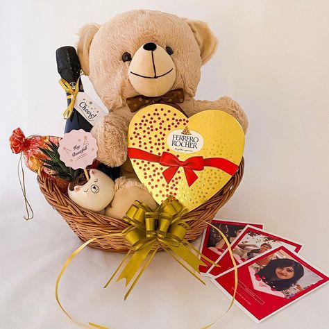 Angroos on Instagram: “Special customized gifts hamper GB 8275 #special #giftsforher #him #gifts #giftshamper #kochigifts #bestgifts #kochi #kerala #lovegifts…” Classy Gift Baskets, Gifts Hamper, Ferrero Rocher Chocolate, Luxury Birthday Gifts, Rocher Chocolate, Romantic Birthday Gifts, Sorry Gifts, Kochi Kerala, Friendship Day Gifts