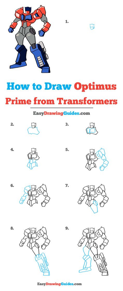 Draw Optimus Prime, Transformers Drawing, Blending Colored Pencils, Art Sets For Kids, Drawing Instructions, Drawing Lessons For Kids, Simple Drawings, Drawing Guides, Drawing Lesson