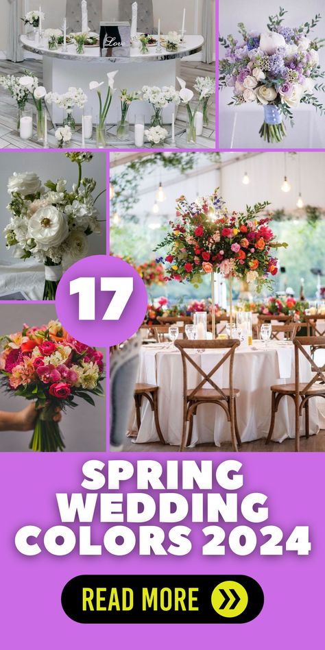 Embracing Spring’s Renewal: The Ultimate Guide to 2024’s Wedding Color Trends and Palettes 2024 Palette, Wedding Colors 2024, Dresses Flowers, Spring Wedding Color Palette, Colors For 2024, Wedding Ambiance, Unique Floral Arrangements, Wedding Color Trends, Spring Palette