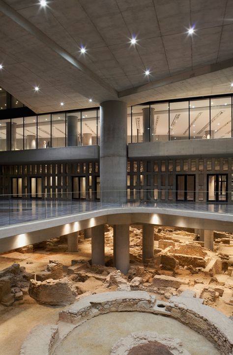 New Acropolis Museum...built above working excavations and at the foot of the Acropolis, this building beautifully respects its ancient roots. Greece Museum, Bernard Tschumi, Acropolis Museum, Greece Trip, Magic Places, Learn History, The Acropolis, Architectural Pieces, Greece Vacation