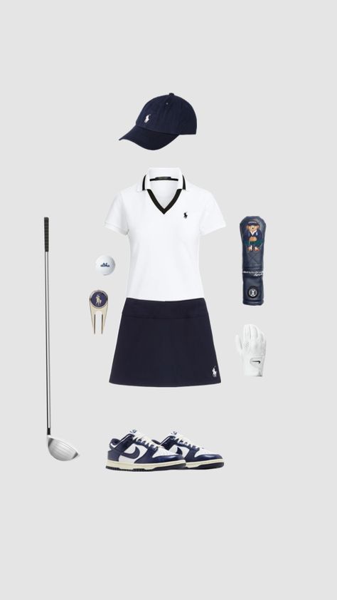 Golf Aesthetic Outfit, Cute Golf Outfit, Tennis Fashion, Golf Outfits Women, Athleisure Wear, Tennis Clothes, Sporty Outfits, Clothing Essentials, Athletic Outfits