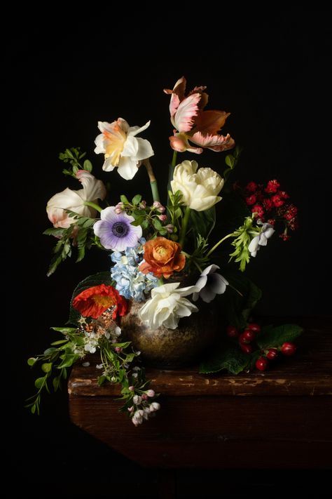 Dutch Masters Flowers, Sarah Charlesworth, Dutch Still Life, Dutch Masters, Artfully Walls, Parrot Tulips, Flower School, Floral Studio, Floral Photography