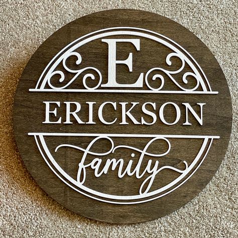 Monogram Door Sign, Monogram Wood Sign, Last Name Monogram, E Monogram, Monogram Door, Hanger Wedding, Wooden Initials, Monogram Door Hanger, Wood Monogram