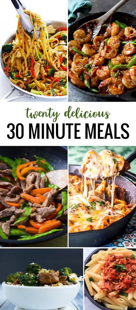 2 Course Meal Ideas, Thirty Minute Meals Dinners, Under 30 Minute Dinners, 30 Minutes Meals, Well Rounded Meals, 30 Minute Meals Easy Dinners, New Years Dinner Ideas Meals, 30 Minute Dinners Healthy, 20 Minute Meals