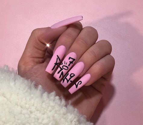 Ariana Grande Nails, Acrylic Coffin Nails, Gucci Nails, Cute Acrylic Nail Designs, Fall Acrylic Nails, Acrylic Coffin, 7 Rings, Dream Nails, Coffin Nails Designs