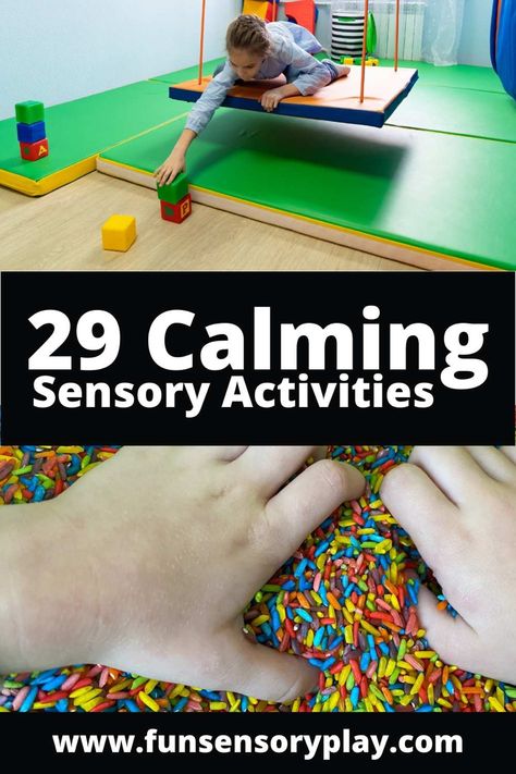 Calming sensory activities for kids Sensory Kids Room, Tactile Sensory Activities, Sensory Activities For Kids, Sensory Classroom, Sensory Pathways, Sensory Kids, Calming Room, Sensory Games, Behaviour Strategies