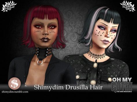 Vampire Hair Sims 4 Cc, Sims 4 Cc Nonbinary Hair, Sims 4 Cc Trad Goth Hair, Goth Hair Cc Sims 4, Goth Clothing Sims 4 Cc, Sims 4 Vampire Cc Hair, Ts4 Goth Hair, Sims 4 Gothic Hair, Sims 4 Cc Mall Goth