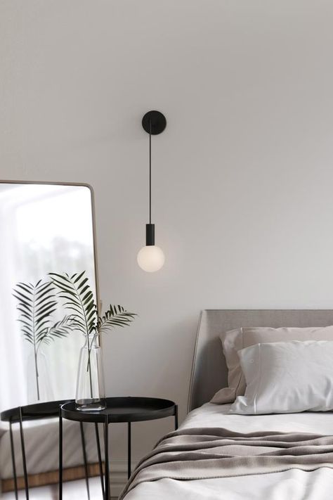 Wall Mounted Lights Bedroom, Hanging Pendant Lights Bedroom, Hanging Bedside Lamps, Hanging Bedside Lights, Modern Bedside Lighting, Bedroom Hanging Chair, Bedside Hanging Lights, Hanging Bedroom Lights, Bedside Pendant Lights