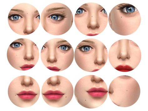 Face Moles, Moles On Face, Thom Browne Sweater, Beauty Marks, Skin Details, Sims 4 Cc Makeup, Sims 4 Cc Skin, Beauty Mark, Sims Community