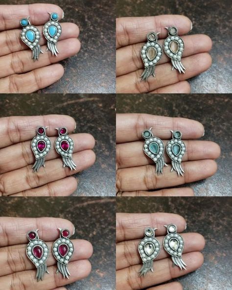 Brass casting silver look-alike fine quality stone earrings. . . Rs. 80 pair Ship extra . . Hello, Greetings from Sundarshyam We deal in handmade deities & fashion jewellery, Thakur ji poshak, purses, clutches, juttis & much more. We deliver pan-India. Contact us at +91 7020049541 for more details. . . #brassjewelry #brassearrings #brassearringsforsale #silverlookalikeearrings #earringstagram Brass Jewelry, Brass Earrings, Look Alike, Fashion Jewellery, Stone Earrings, Clutches, Fashion Jewelry, Brass, India