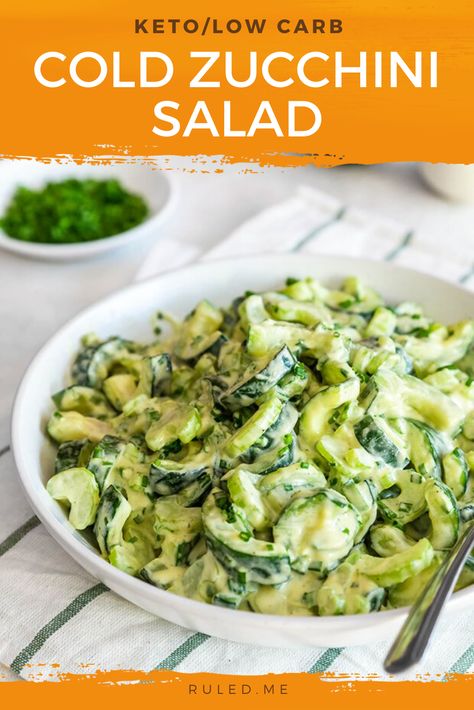 Zucchini Salad Recipes Cold, Zucchini Recipes Salad, Fresh Zucchini Salad, Cold Zucchini Recipes, Cold Zucchini Salad, Zucchini Salad Recipes, Salad Zucchini, Courgette Salad, Zucchini Side Dish Recipes