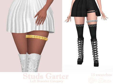 Leg Garters, Checked Pants, Leopard Tank, Leg Garter, Sporty Dress, Kids Create, Sims 4 Game, Ts4 Cc, Sims 4 Cc