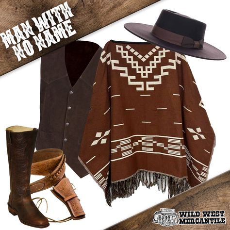 🚨NEW OUTFIT ALERT🚨
'Man with No Name' Featuring the ever-famous western poncho🤠
View Details: https://www.wwmerc.com/cgi-bin/Category.cgi?category=71026&type=store&utm_campaign=PonchoCostume&utm_medium=social&utm_source=Pinterest
#wildwestmercantile #westernstore #westernoutfits #manwithnoname #reenactors #reenactments #cowboycostumes #westerncostumes Western Poncho, Man With No Name, Cowboy Costume, Western Costumes, Hunting Vest, Western Store, Spur Straps, Cowgirl Jewelry, Big Clothes