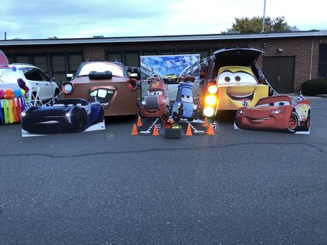 Cars Trunk Or Treat Disney, Cars Trunk Or Treat, Trunk Or Treat Disney, Treat Ideas, Car Themes, Trunk Or Treat, Disney Halloween, Trunk, Blankets