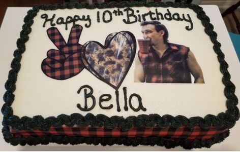 Morgan Wallen Cake, Country Birthday Cakes, Morgan Wallen Lyrics Wallpaper, 14th Birthday Cakes, Country Birthday, Birthday Cakes For Teens, Happy 10th Birthday, Western Birthday, Cute Birthday Ideas