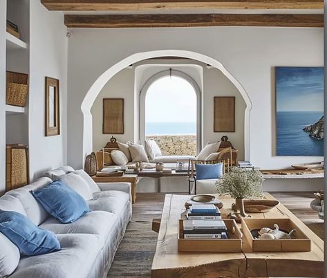 Mediterranean Design Living Room, Mediteranian Living Room, Colorful Mediterranean Interior, Meditterean House Interior, Mediterrean Homes Interiors, Mediterranean Lounge, Mediterranean Mood Board, Meditterean House, Mediterranean Style Living Room