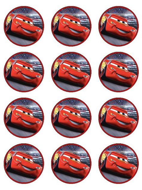 Mcqueen Cupcakes, Disney Cars Cupcakes, Cars Movie Characters, Cars Rayo Mcqueen, Disney Cars Cake, Barbie Cupcakes, Cars Cupcakes, Car Cake Toppers, Disney Cupcakes