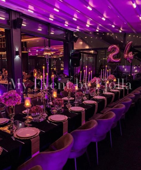 Wine Bar For Party Entertaining, Luxury Bday Party Ideas, 21st Birthday Party Venue Ideas, Private Dinner Party Decor Elegant, Repunzal Themed Sweet 16, 35th Birthday Ideas For Her Decorations, Birthday Dinner Party Themes, Entertainment Ideas For Parties, Big 18th Birthday Party