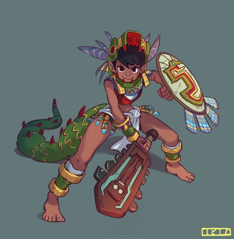 ArtStation - Citlali, Chosen of Quezalcoatl (+ Process), Tomas Præstholm Island Civilization, Aztec Mythology, Atomic Punk, Lady Knight, Mexican Culture Art, Mayan Art, Savage Worlds, Aztec Warrior, Aztec Art