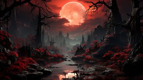 Hell Landscape, Dnd Inspiration, Fantasy Landscape, Japanese Art, Landscape Art, Antique Cars, Cars, Quick Saves, Art