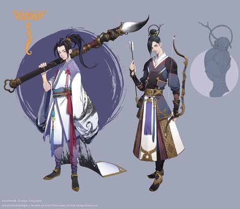 Character design; Xianxia Clothes, Wuxia Character Design, Chinese Warrior, Chinese Art Painting, Japanese Characters, Gundam Art, Fantasy Novel, Character Design Male, Character Design References