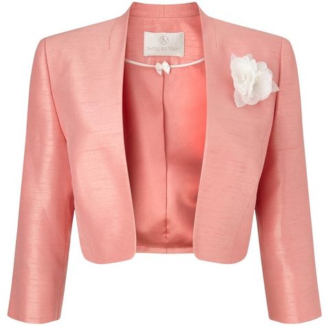 Jacques Vert Stand Collar Bolero, Soft Coral (£129) ❤ liked on Polyvore featuring outerwear, jackets, cropped bolero jacket, plus size jackets, plus size bolero jacket, collarless jacket и womens plus size jackets Red Bolero, Red Cropped Jacket, Coral Jacket, Plus Size Jackets, Soft Coral, Collarless Jacket, Stand Collar Jackets, Stylish Work Attire, Bolero Jacket