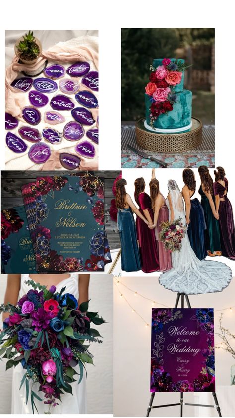 Jewel Tone Indian Wedding, Vintage Jewel Tone Wedding, Moody Spring Wedding Colors, Dark Color Wedding Themes, Moody Jewel Tone Wedding, Gem Tones Wedding, Plum Wedding Colors, Jewel Tone Wedding Theme, Jewel Tone Wedding Flowers