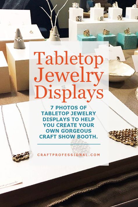 7 photos of jewelry counter displays will give you some inspiration for your own jewelry booth or boutique. How To Display Jewelry For Sale, Starting A Craft Business, Display Case Ideas, Diy Booth, Craft Show Table, Jewelry Counter, Jewelry Table Display, Craft Display Ideas, Jewerly Display