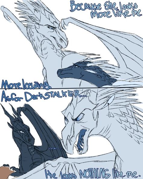 Whiteout,Arctic,and darkstalker Wings Of Fire Darkstalker And Whiteout, Whiteout Wings Of Fire, Wings Of Fire Icewings, Whiteout Wof, Wof Darkstalker, Wings Of Fire Whiteout, Wings Of Fire Darkstalker, Darkstalker Wings Of Fire, Ice Wings