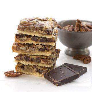 Chocolate Pecan Pie Bars - All Day I Dream About Food Keto Crust, Keto Pecan Pie Recipe, Low Carb Pecan Pie, Yacon Syrup, Chocolate Pecan Pie Bars, Pecan Pie Bars Recipe, Thm Sweets, Keto Pecan Pie, Pie Bar Recipes