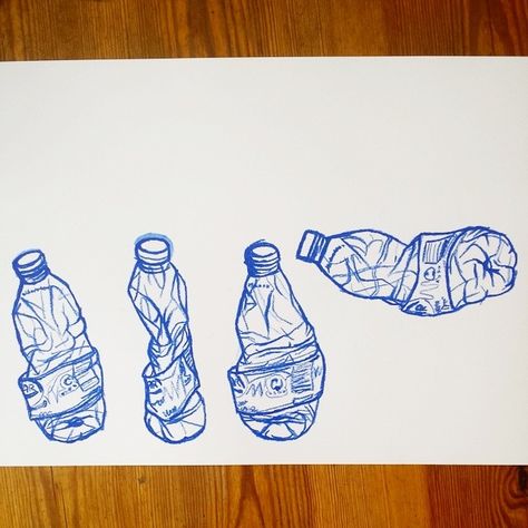 Crushed Bottle Drawing, Water Bottle Drawing Sketch, Plastic Water Bottle Drawing, Plastic Bottle Sketch, Plastic Bottle Drawing, Plastic Bottle Illustration, Plastic Bag Drawing, Water Bottle Sketch, Trash Drawing