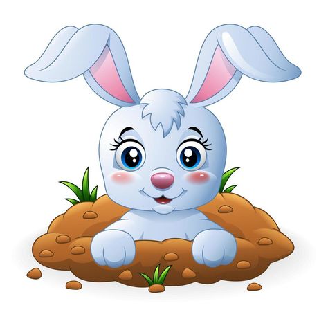 Happy bunny cartoon in the hole Rabbit Hole Drawing, Hole Drawing, All About Rabbits, Rabbit Vector, Bunny Cartoon, Bunny Images, Happy Bunny, Cute Bunny Cartoon, Fake Animals