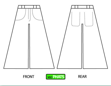 Phat Pants Pattern Design-layout-template Rave Pants 90s, Phat Pants Pattern, Phat Pants, Pants Pattern Free, Pants Patterns, Rave Pants, Diy Clothes Accessories, Tripp Pants, Basic Pants