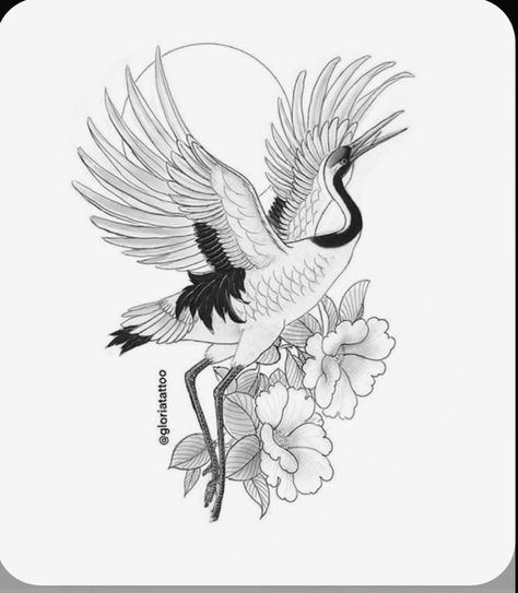 On Hand Tattoo, Tatuaje Studio Ghibli, Heron Tattoo, Henne Tattoo, Crane Tattoo, Vogel Tattoo, Small Chest Tattoos, Animal Tattoo Ideas, Fan Tattoo