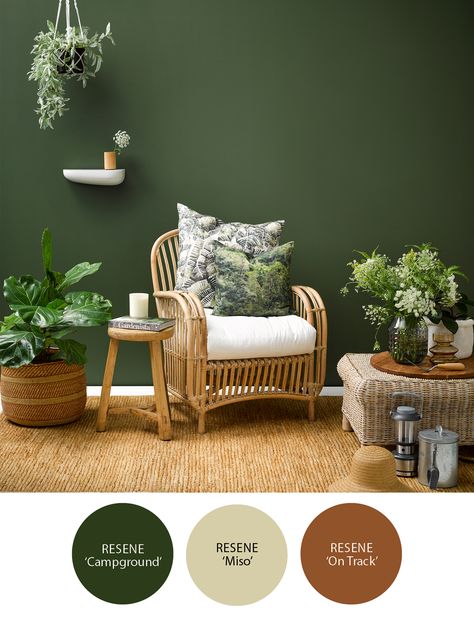 Green And Wood Colour Palette, Storefront Painting, Rustic Colour Palette, Nursery Color Palette, Tan Paint Colors, Nursery Color, Rustic Color Palettes, Green Academia, Nursery Interior Design