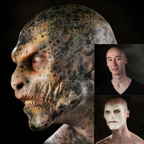 Sinister Character Design, Orc Makeup, Scary Creatures, Life Casting, Post Apocalyptic City, Prosthetic Makeup, Bald Cap, Dark Things, Makeup Cosplay