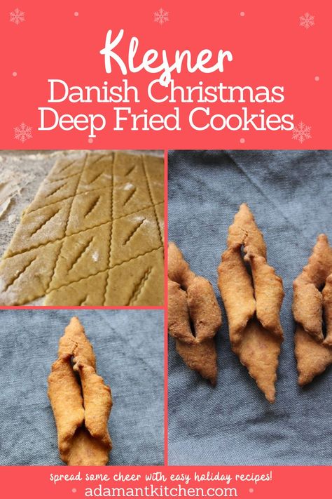 Danish Klejner are a traditional Christmas deep fried cookie sold all over Denmark during the holiday season. Learn how to make this easy Christmas cookie recipe this holiday season! Danish Christmas Cookies Recipes, Denmark Christmas, Danish Dessert, Danish Cookies, Traditional Holiday Recipes, Traditional Christmas Cookies, Traditional Indian Food, Cultural Food, Cold Weather Comfort Food