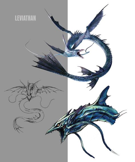 Final Fantasy Leviathan, Leviathan Concept Art, Leviathan Art, Leviathan Dragon, Monster Reference, Final Fantasy Tattoo, Sea Monster Art, Art Final, Final Fantasy Artwork