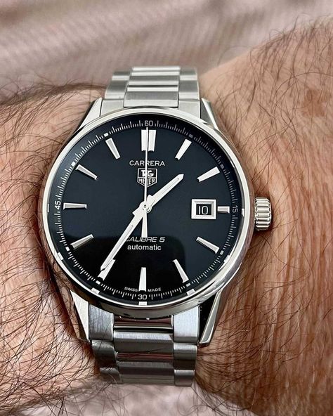 Tag Heuer Club on Instagram: “@victimman beautiful Tag Heuer Carrera Calibre 5. - Follow @tagheuer_club for more tag heuer content - - - - - #watchporn #tag #tagheuer…” Boston Garden, Nice Watch, Tag Heuer Carrera Calibre, Heuer Carrera, Tag Heuer Carrera, Watches Unique, Tag Heuer, Audemars Piguet, Men's Collection