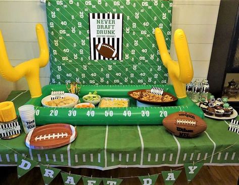 Fantasy Football Party, Football Draft Party, Fantasy Football Draft Party, Anniversary Gift Baskets, Fantasy Draft, Football Parties, Football Draft, Fantasy Party, Party Printables Free