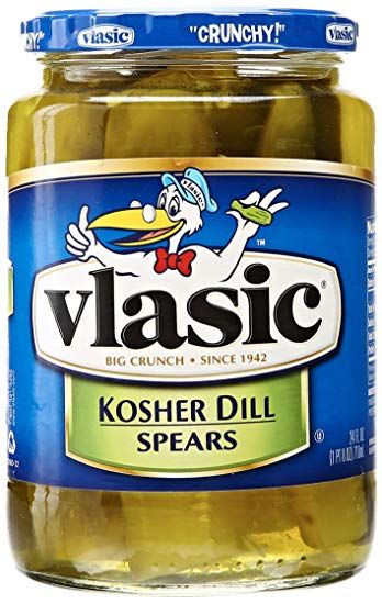 One pickle spear is 280mg of sodium Vlasic Kosher Dill Pickle Recipe, Vlasic Dill Pickle Recipe, Zesty Dill Pickle Recipe, Vlasic Pickles, Dill Pickle Spears, Pickle Spears, Kosher Pickles, Garlic Dill Pickles, Homemade Pickles Dill