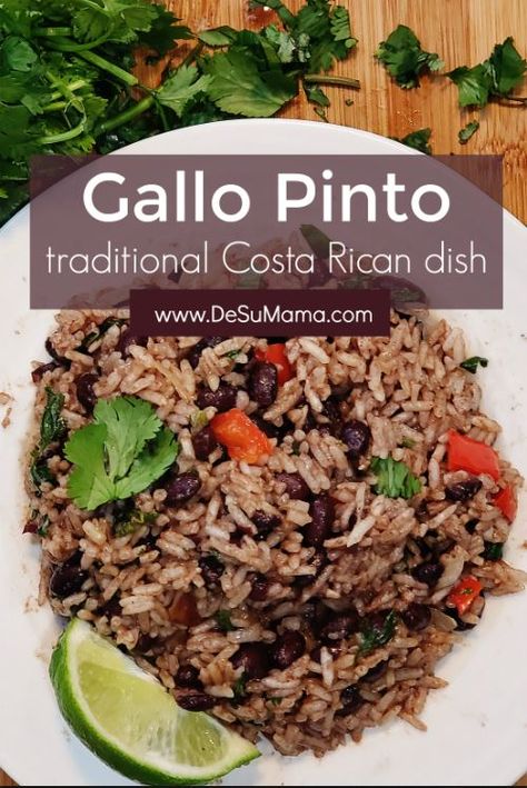 Of all the popular foods in Costa Rica, this breakfast rice dish shows up as an all time favorite. Gallo Pinto is a typical Costa Rican food that is as easy to make as it is delicious. A rice and beans recipe using Salsa Lizano as the secret ingredient, Costa Rica Gallo Pinto is a dish your entire family will love. Lizano Salsa Recipes, Pinto Gallo Recipe, Salsa Lizano Recipe, Costa Rican Recipes Traditional, Costa Rican Food Recipes, Costa Rica Food Recipes, Costa Rica Black Beans, Costa Rican Black Beans, Costa Rica Breakfast