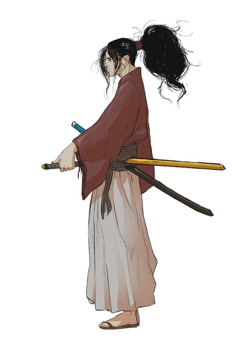 Samurai Concept, Ronin Samurai, Poses Manga, Samurai Anime, Samurai Artwork, Samurai Art, Poses References, Cyberpunk Art, Arte Fantasy