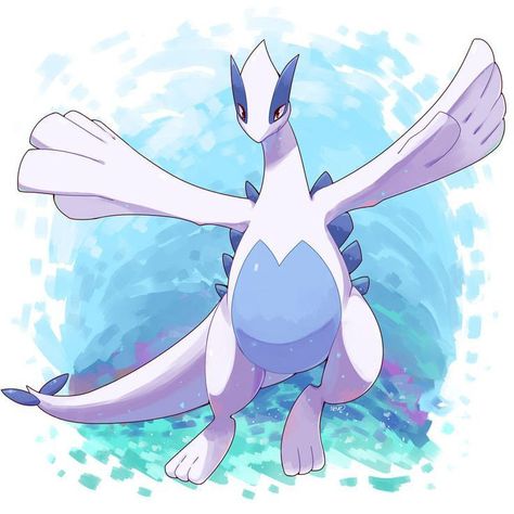 Lugia Drawing, Lugia Pokemon, Pokémon Ideas, Deviantart Pokemon, Pokemon Lugia, Pokemon Painting, Pikachu Art, Gold Pokemon, Naruto Sketch Drawing