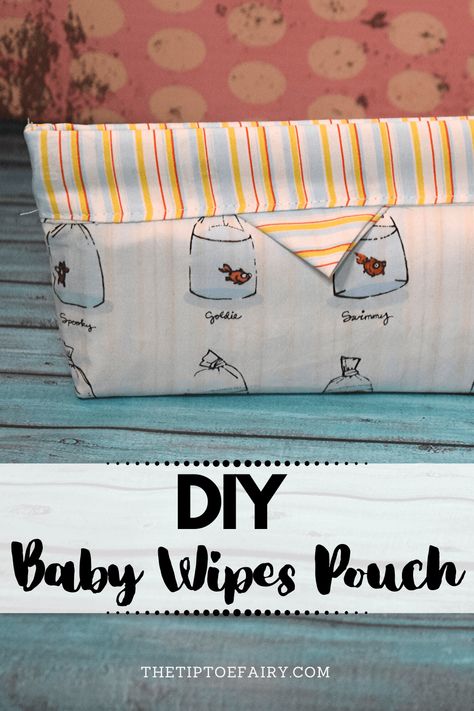 Make a DIY Baby Wipes Pouch that snaps open and shut easily.  It includes a swivel hook to clasp to your purse or diaper bag. #sewingtutorial #diy #craft #babytutorial #babycraft #sewingproject #tutorial Cloth Baby Wipes, Baby Wipe Holder, Baby Wipes Container, Reusable Baby Wipes, Baby Wipe Case, Wipes Container, Reusable Wipes, Pouch Sewing, Swivel Hook