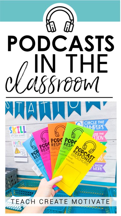 Podcasts in the classroom are so fun and engaging! Have you jumped on the podcast train yet?! I have an excellent system for using podcasts in the classroom that will create student buy-in, increase student engagement, and build your students listening skills. Easily add reflective thinking through comprehension questions, reading skills, and writing to your students' listening! Podcasts make the perfect companion to your students listening station and even work for a quick grade! Storyworks In The Classroom, Grade 7 Classroom, Middle School Teaching, Fifth Grade Classroom, Business Classroom, Gifted Classroom, Intermediate Classroom, Excel Formulas, Excel Tips